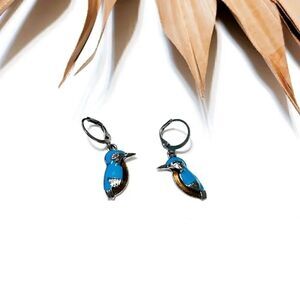 Bird hoop earrings  S385
